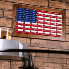 12 Gauge Shotgun Shells | American Flag | Wood Framed