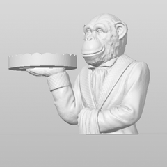 Ape Monkey Butler Bust | 3D Printer Model Files