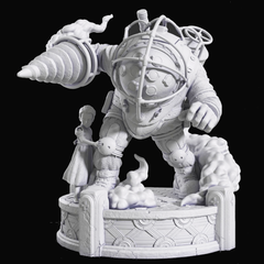 BioShock Big Daddy Little Sister Statue | 3D Printer Model Files
