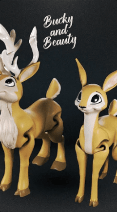 Buck and Doe Deer Articulated | 3D Printer Model Files