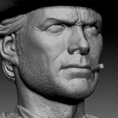 Clint Eastwood Pale Rider Bust | 3D Printer Model Files