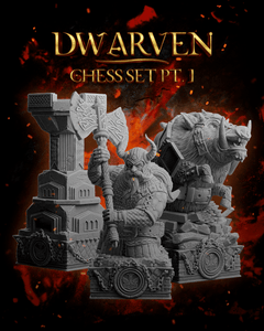 Dwarven Chess Set | 3D Printer Model Files
