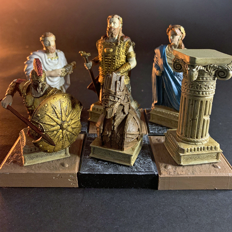 Greek Chess Set with Storage Chest | 3D Printer Model Files