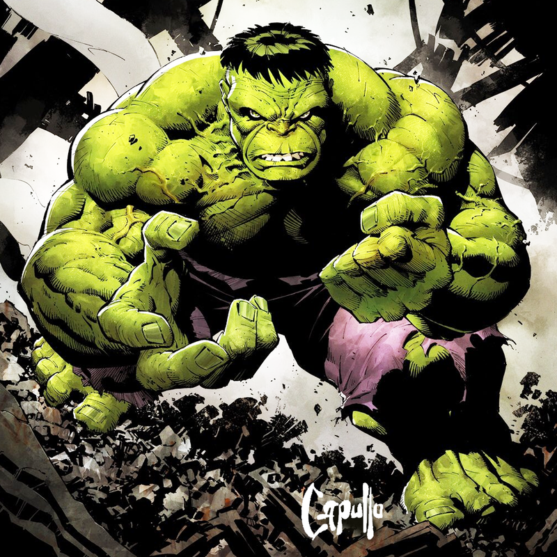Greg Capullo The Incredible Hulk | HueForge 3D Filament Painting