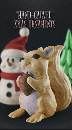 Hand-Carved Christmas Ornaments | 3D Printer Model Files