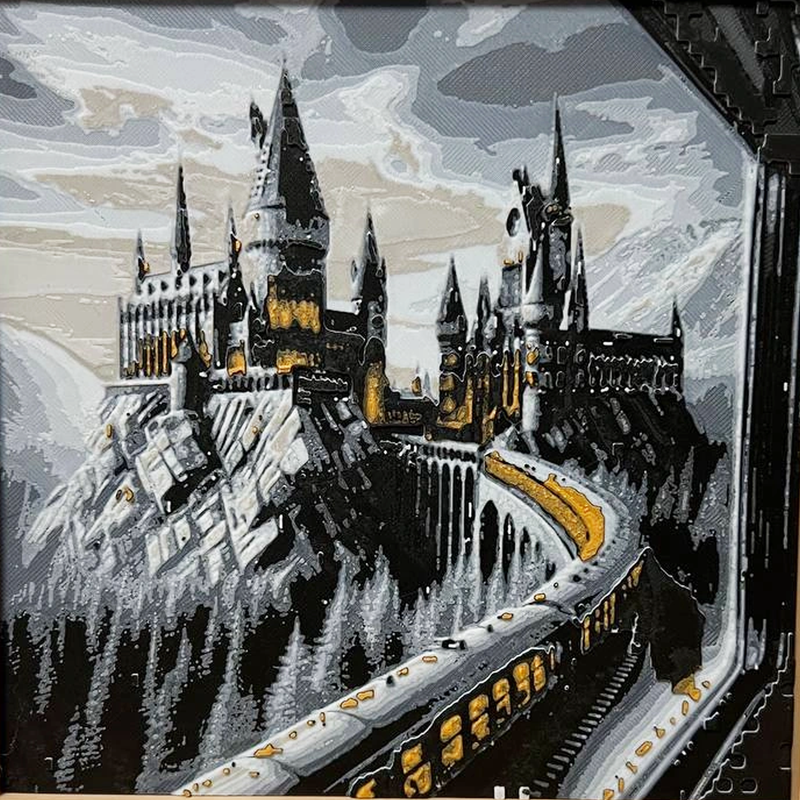 Harry Potter Hogwarts Castle | HugForge 3D Filament Painting