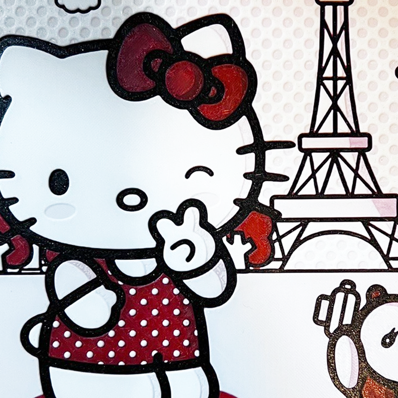 Hello Kitty | HueForge 3D Filament Painting Model File