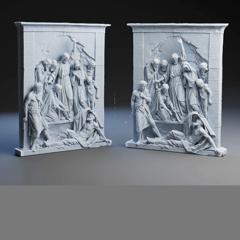 Jesus Raising Lazarus Statue | 3D Printer Model Files