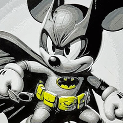 Mickey Mouse Batman | HueForge 3D Filament Painting Model File
