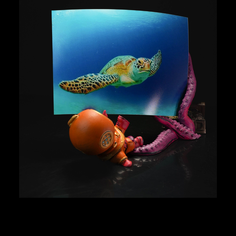Octopus Diver Photo Frame | 3D Printer Model Files