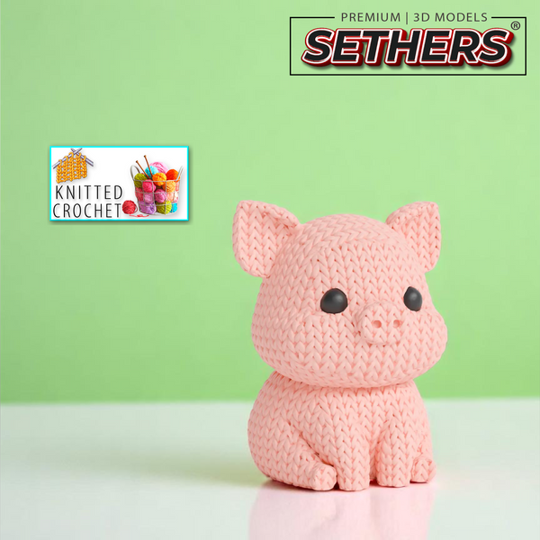 Pig | Crochet Knitted | 3D Printing STL Model Files