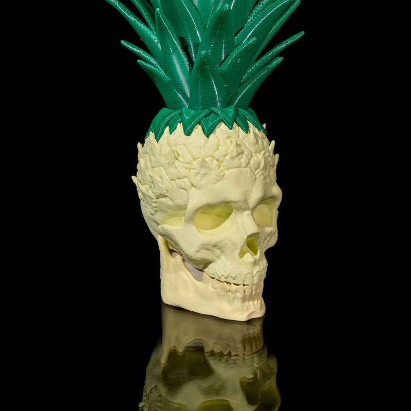 Pineapple Colada Skull | 3D Printer Model Files