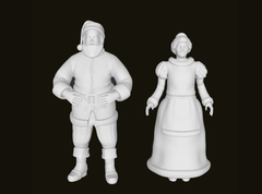Santa and Mrs. Claus Figures Christmas Decor | 3D Printer Model Files