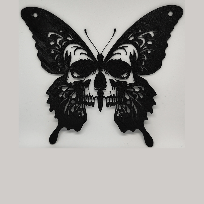 Skull Butterfly Wall Art | 3D Printer Model Files