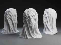 Skull Ghost Bride Planter Vase Statue | 3D Printer Model Files