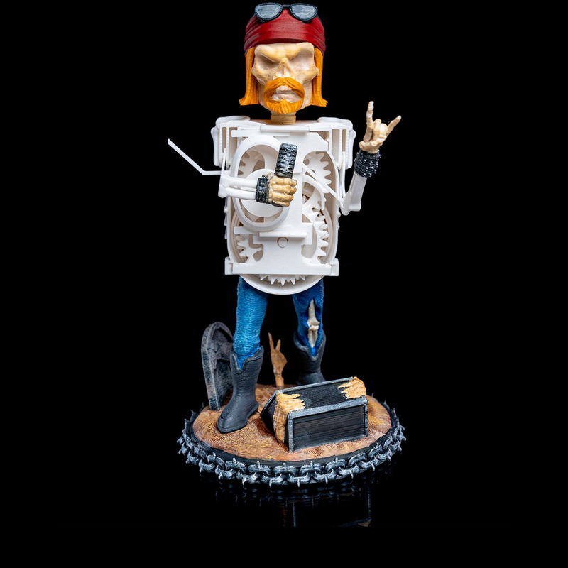 Skull Rock Band Singer Figure | 3D Printer Model Files