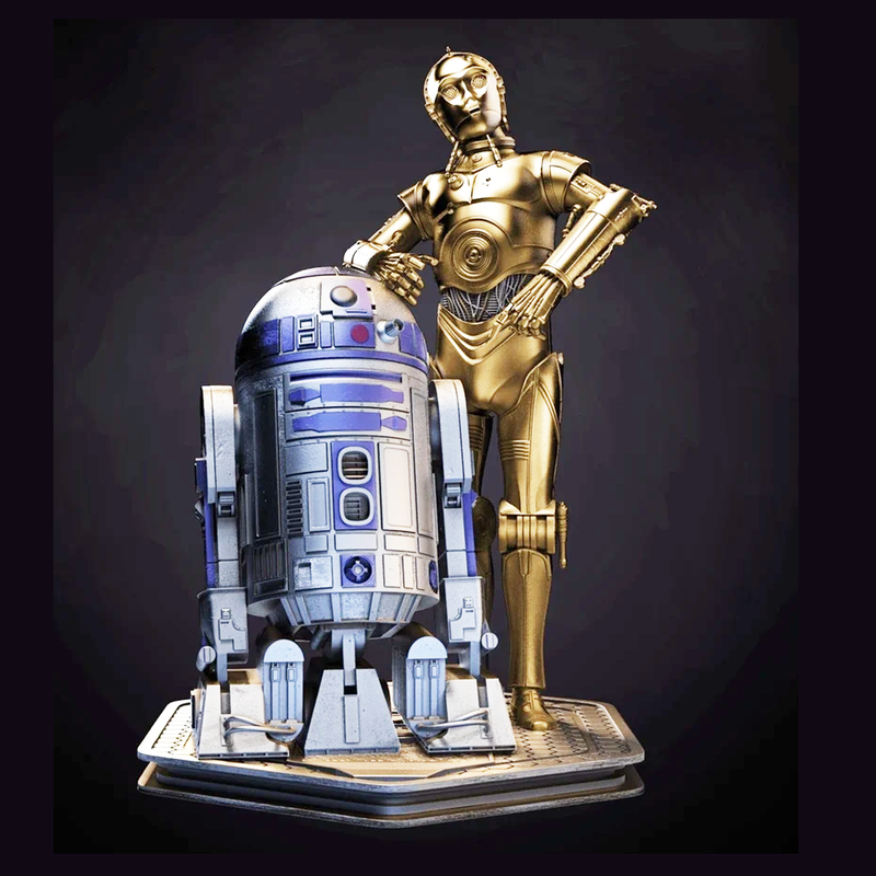 Star Wars R2D2 C3PO Statue  | 3D Printer Model Files