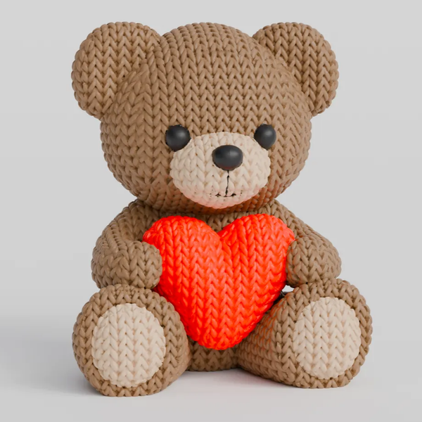 美品 BRIEFING CARVICO 3D PRINT BASIC TEE L teddy-bear-heart-love-crochet-