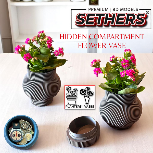 plant pot with secret compartment Vase Flower Pot | Secret Hidden Compartment