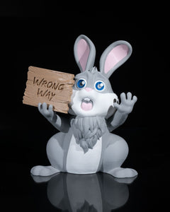 Wrong Way Bunny Sign | 3D Printer Model Files 