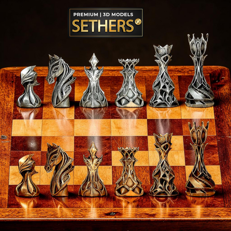 Stylized Chess Set | 3D Printing Models