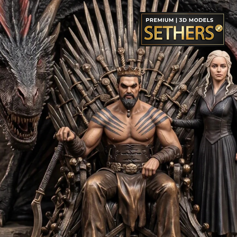 Khal Drogo & Daenerys | Game of Thrones | 3D Printing Model Files