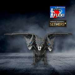 Three-Headed Dragon | Articulated Flexi | 3D Printing Model Files
