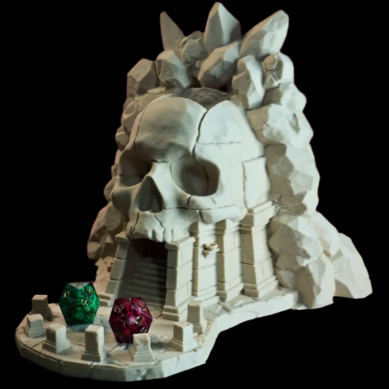 Skull Temple | RPG Dice Tower | 3D Printer Model Files