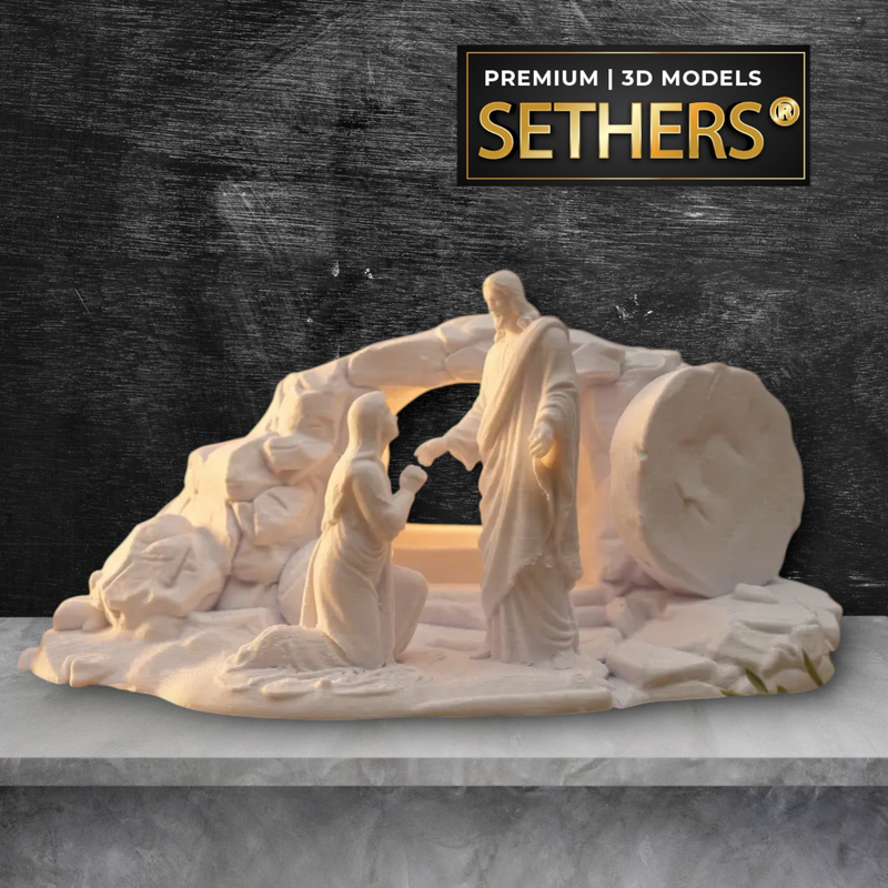 Jesus & Mary at Tomb Easter Sculpture | 3D Printing Models