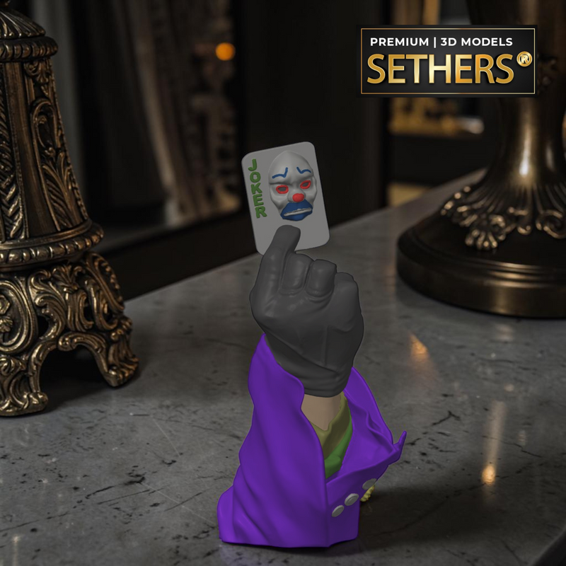 Batman Dark Knight Joker Poker Card Arm Sculpture | 3D Printing Models