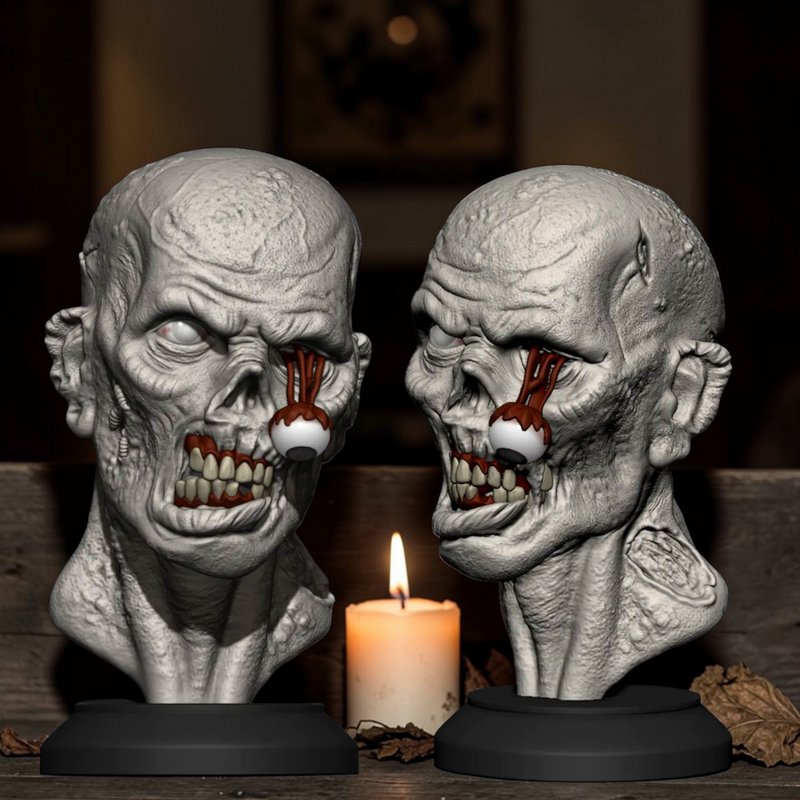 Zombie Head Sculpture | Best 3D Printing Model Files