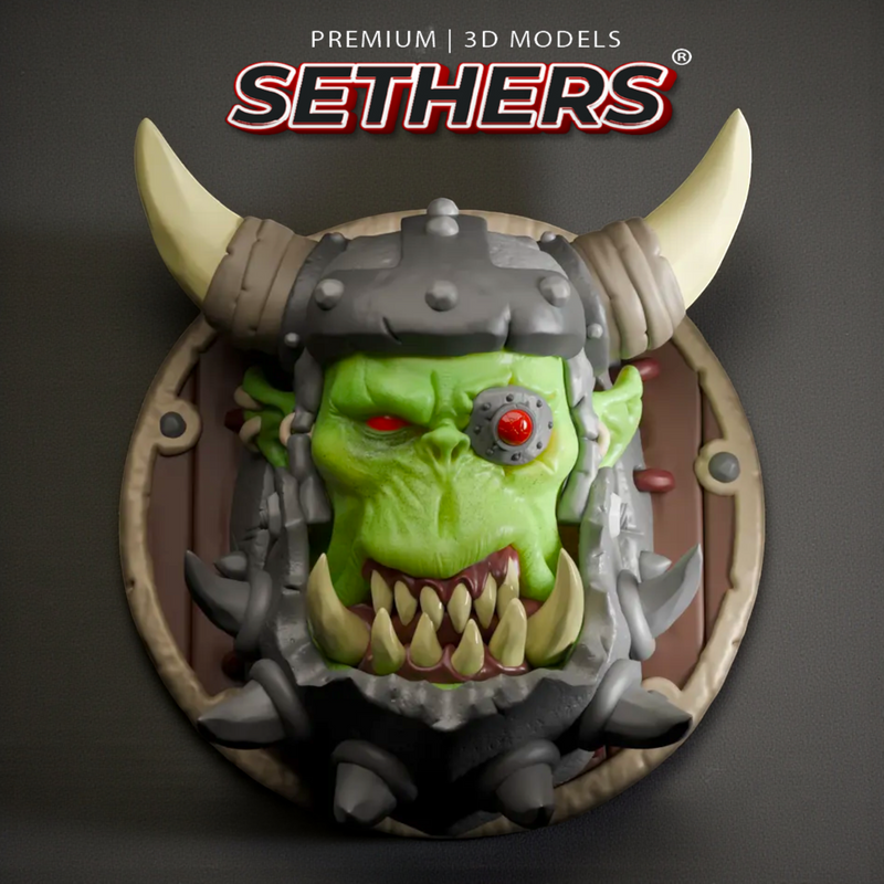 Ork | Wall Deco with optional display stand | Best 3D Printing Model Files