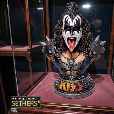 Gene Simmons Bust | The Demon | KISS Band | 3D Printer Model Files