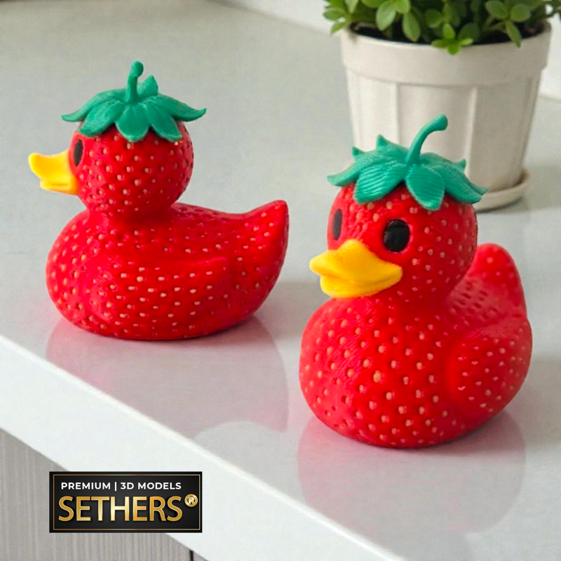 Strawberry | Rubber Duck | 3D Printing Model Files by Sethers