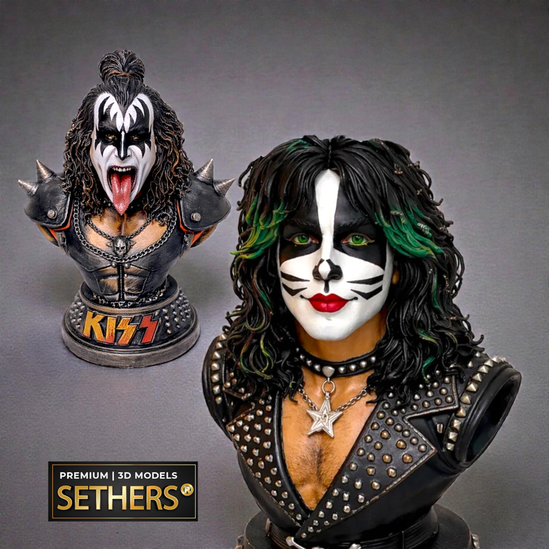 Peter Criss Bust | The Catman | KISS Band | 3D Printer Model Files