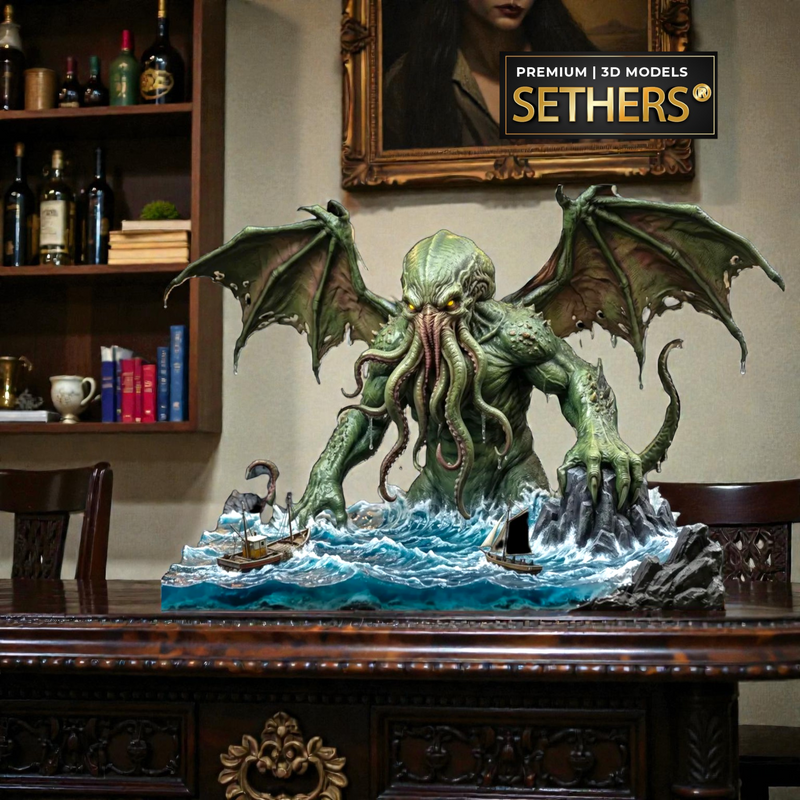 Great Cthulhu Diorama | Lovecraftian | 3D Printing Models