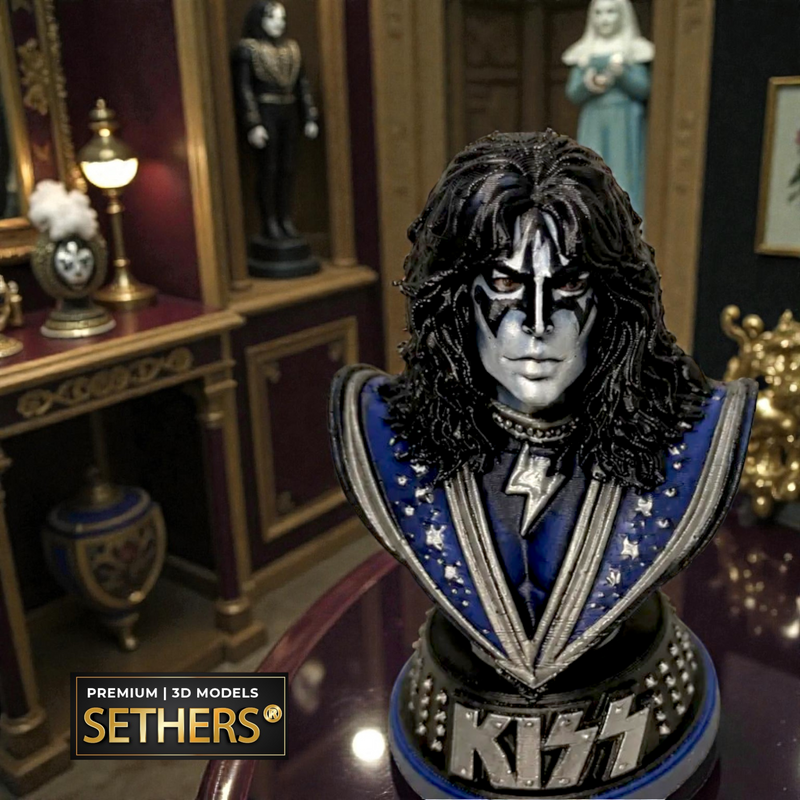 Ace Frehley Bust | The Spaceman | KISS | 3D Printer Model Files