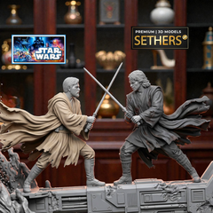 Obi-Wan vs Anakin Mustafar Diorama | Star Wars | 3D Printing Models