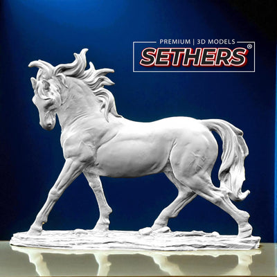 Elegant Running Horse Sculpture | Best 3D Printing Model Files