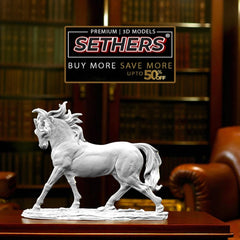 Elegant Running Horse Sculpture | Best 3D Printing Model Files