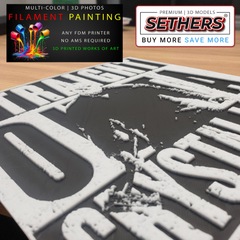 Jason Voorhees Friday the 13th | 3D Print Real Pics Filament Painting | HueForge Camp Crystal Lake | Straight Outta Sign 3D Printed Works of Art | No MMU or AMS Required | Will Print on ANY FDM 3D Printer