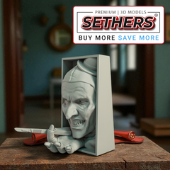 Art the clown from Terrifier Book Nook &nbsp;| 3D Printer Model Files