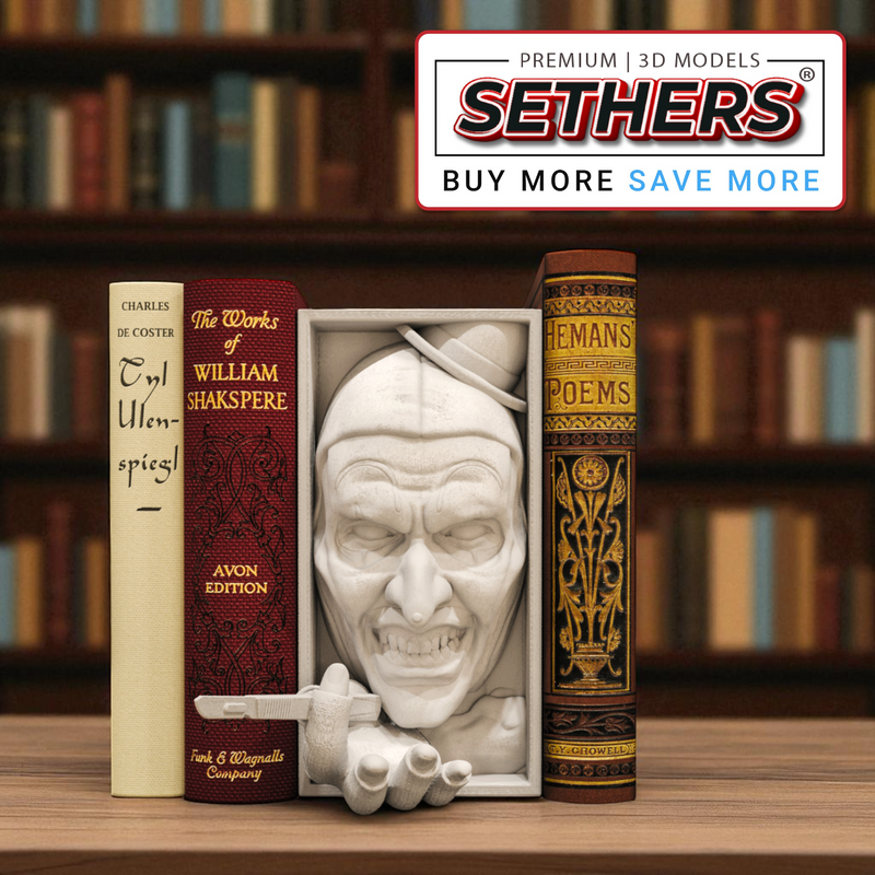 Art the clown from Terrifier Book Nook  | 3D Printer Model Files