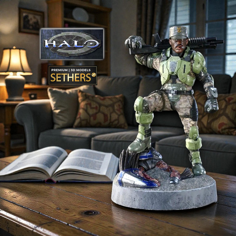 Halo UNSC Marine Sergeant Johnson | 3D Printing Model Files