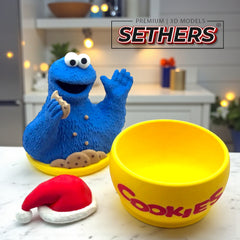 Cookie Monster Cookie Jar Candy Bowl | Best 3D Printer Model Files