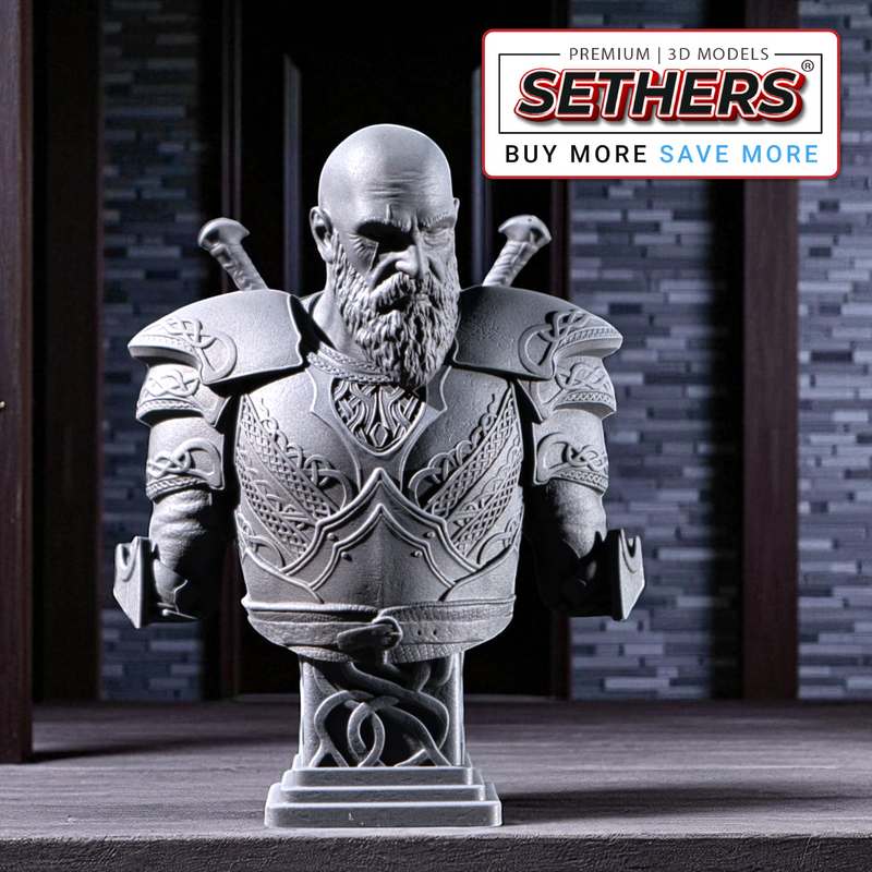 Kratos Bust God of War | Best 3D Printer Model Files