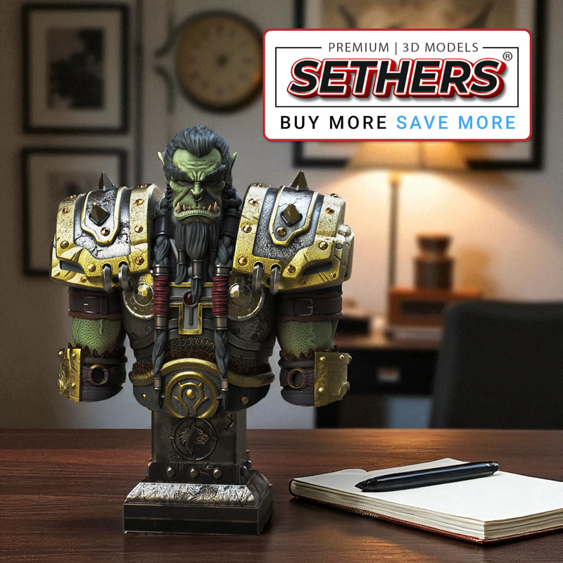 Thrall bust – WoW | Best 3D Printer Model Files at Sethers
