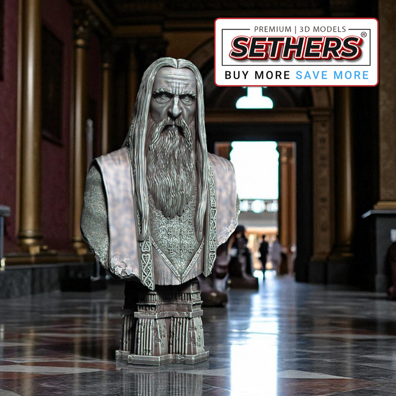 Saruman Bust - LOTR – Lord of the Rings | Best 3D Printer Model Files