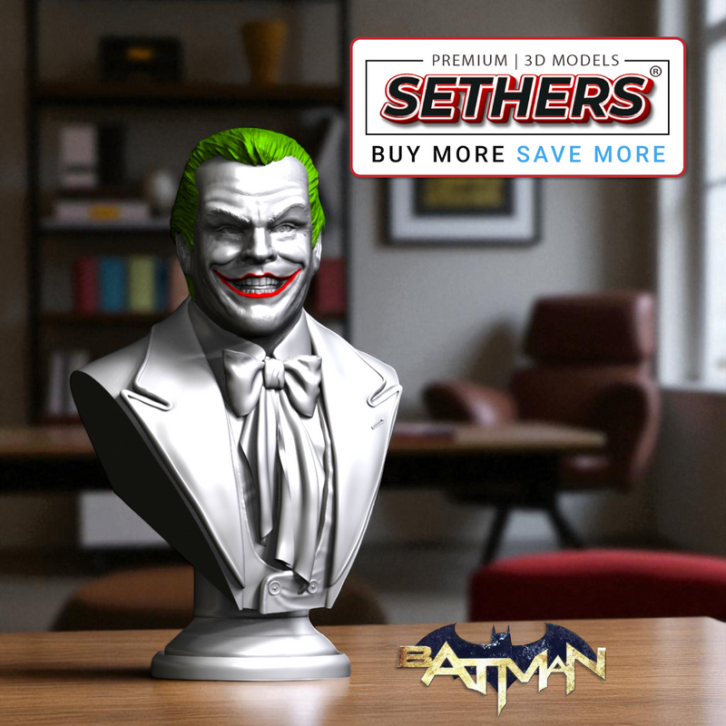 Joker Bust | Jack Nicholson Batman 1989 | 3D Printer Model Files