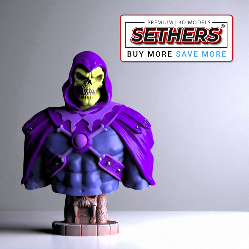 Skeletor Bust Sculpture | Best 3D Printer Model Files at Sethers